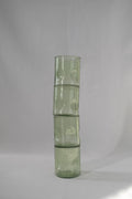 LOT DE 4 VERRES EN VERRE BULLÉS VERT