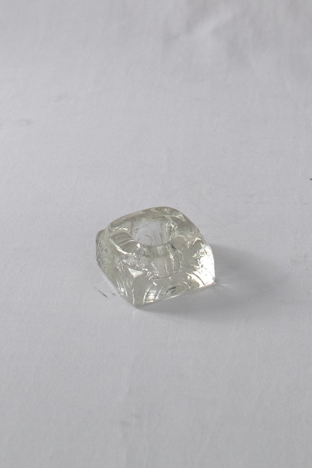 BOUGEOIR EN VERRE BULLÉ