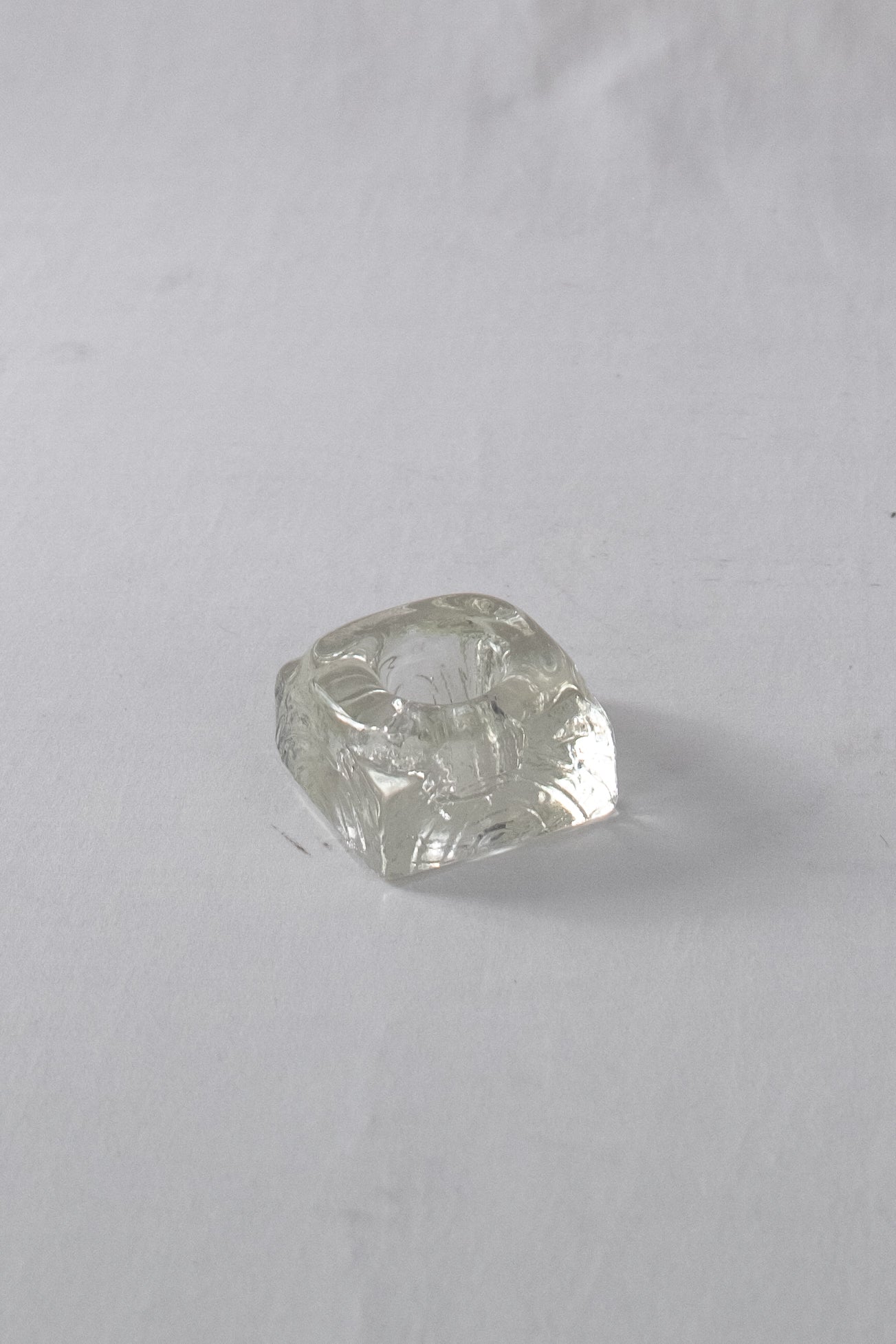 BOUGEOIR EN VERRE BULLÉ