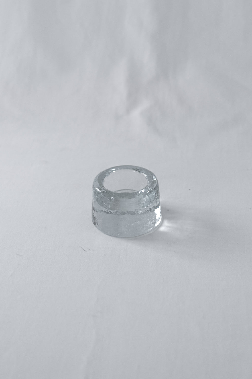 BOUGEOIR EN VERRE BULLÉ