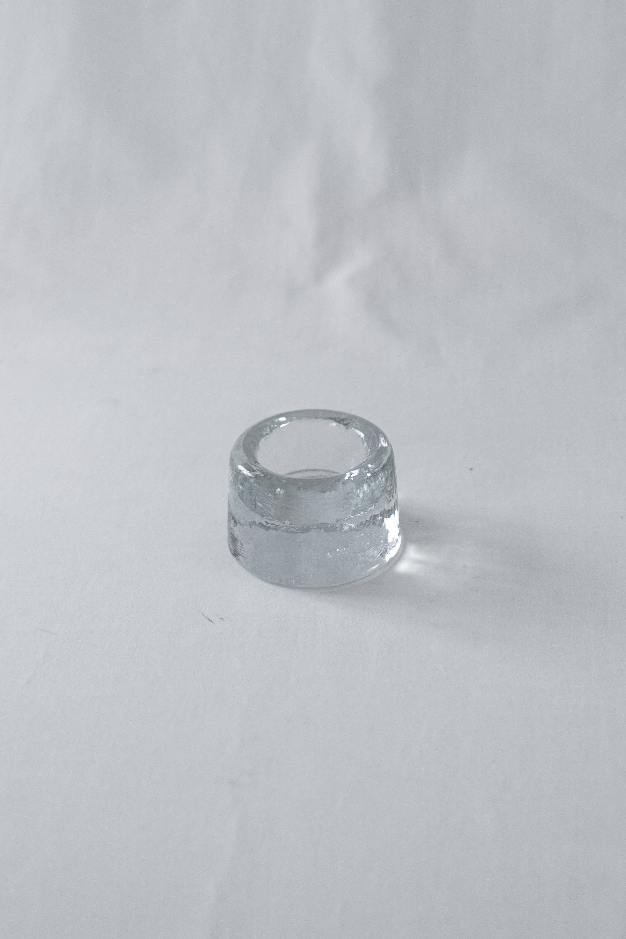 BOUGEOIR EN VERRE BULLÉ