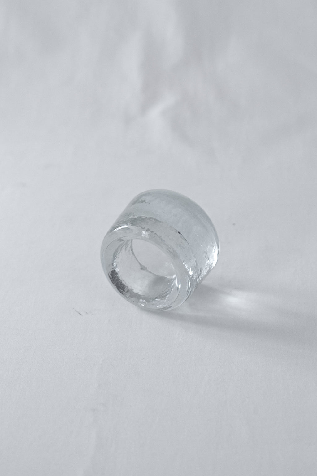 BOUGEOIR EN VERRE BULLÉ