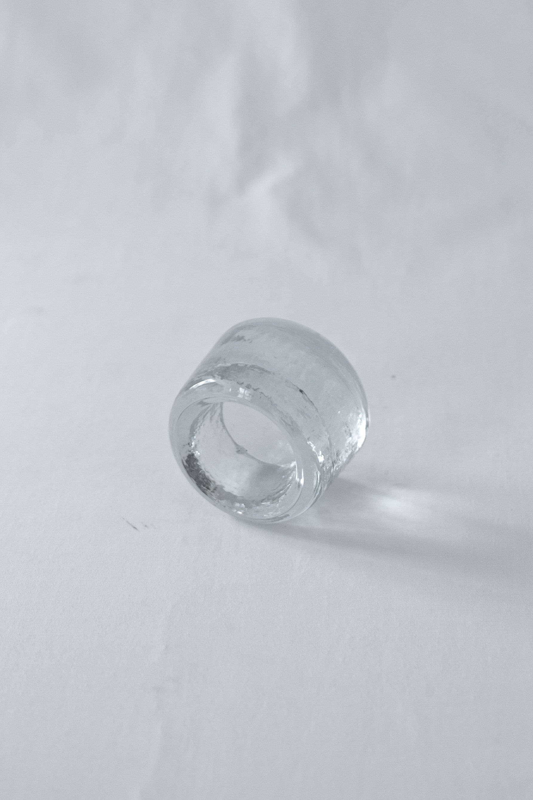 BOUGEOIR EN VERRE BULLÉ
