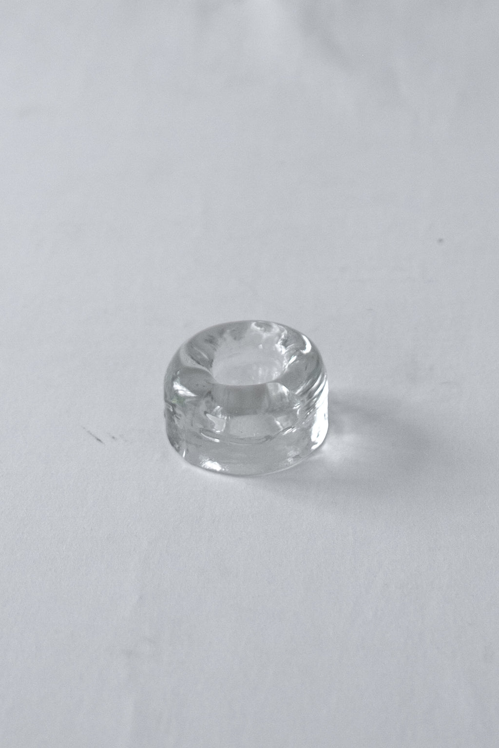 BOUGEOIR EN VERRE BULLÉ
