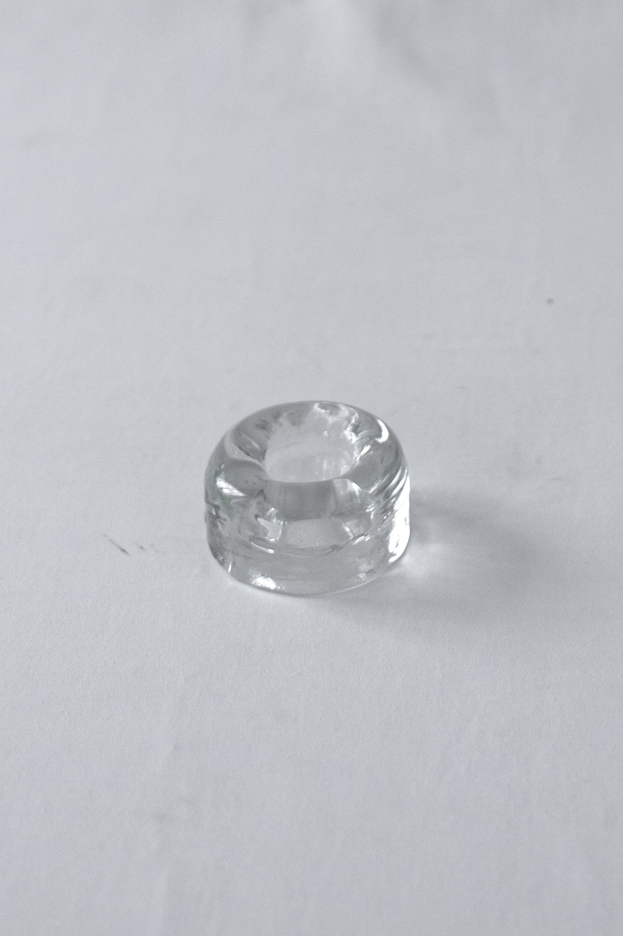BOUGEOIR EN VERRE BULLÉ