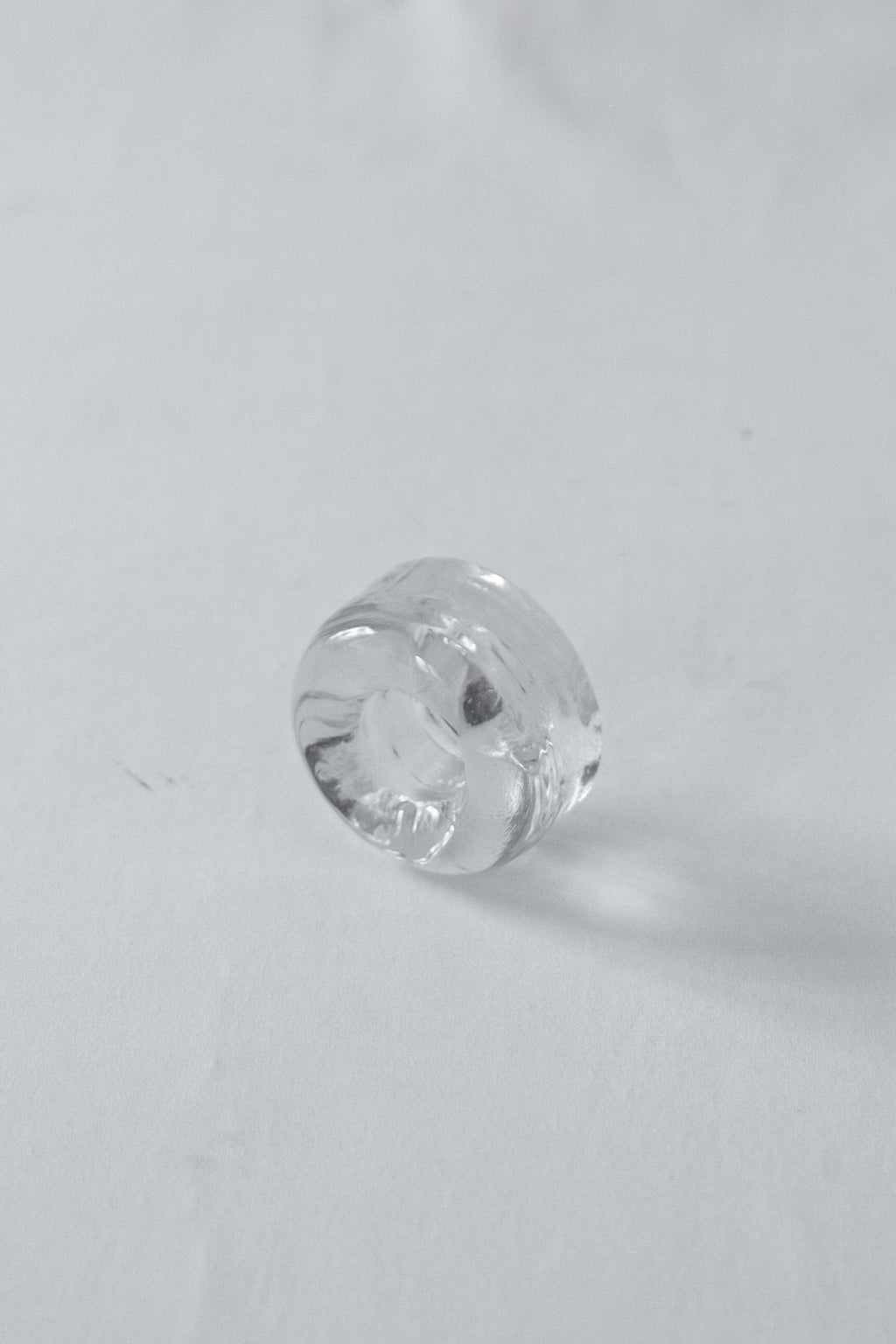 BOUGEOIR EN VERRE BULLÉ