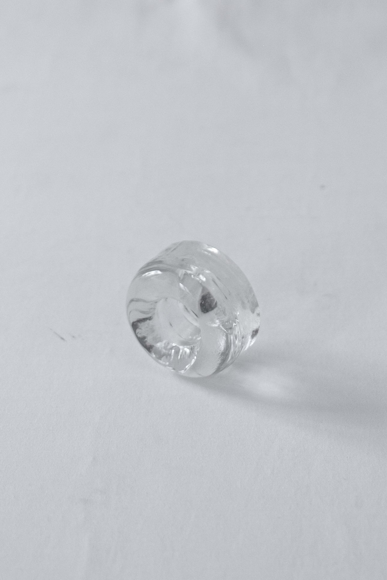 BOUGEOIR EN VERRE BULLÉ