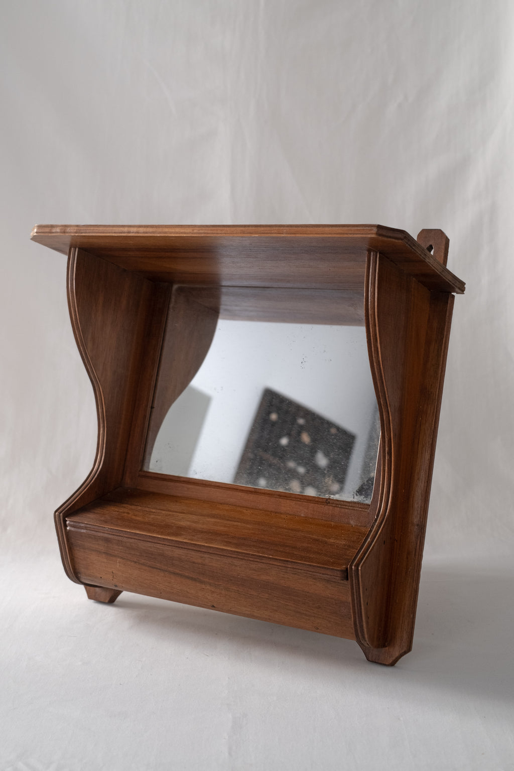 PETITE ÉTAGÈRE MURALE ANCIENNE AVEC MIROIR