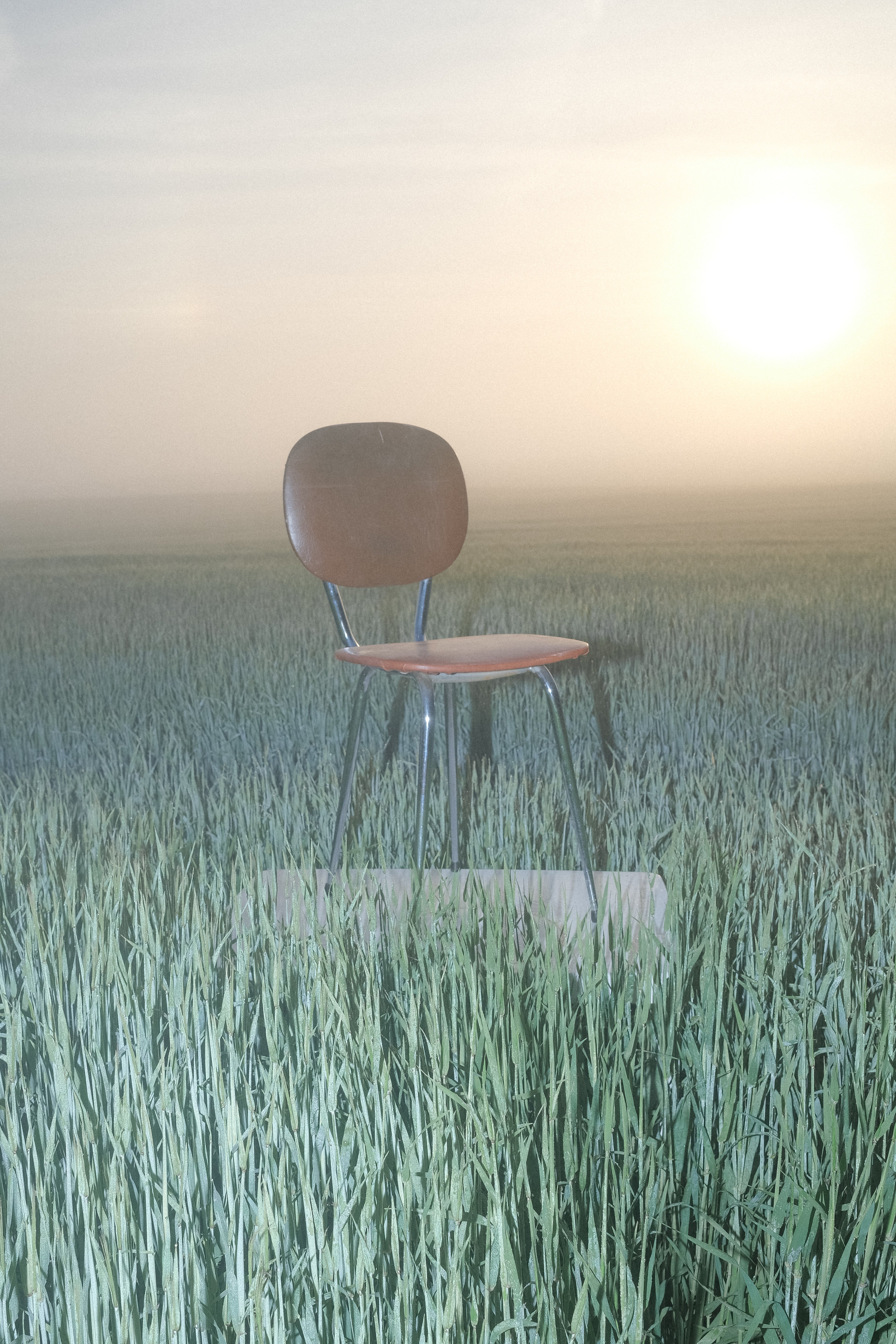CHAISE TUBMÉNAGER EN MÉTAL CHROMÉ, ANNÉES 70