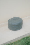 POUF EN CUIR VERT