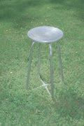 TABOURET BRUTALISTE EN FONTE ET ALUMINIUM