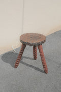 TABOURET DE FERME EN BOIS BRUTE