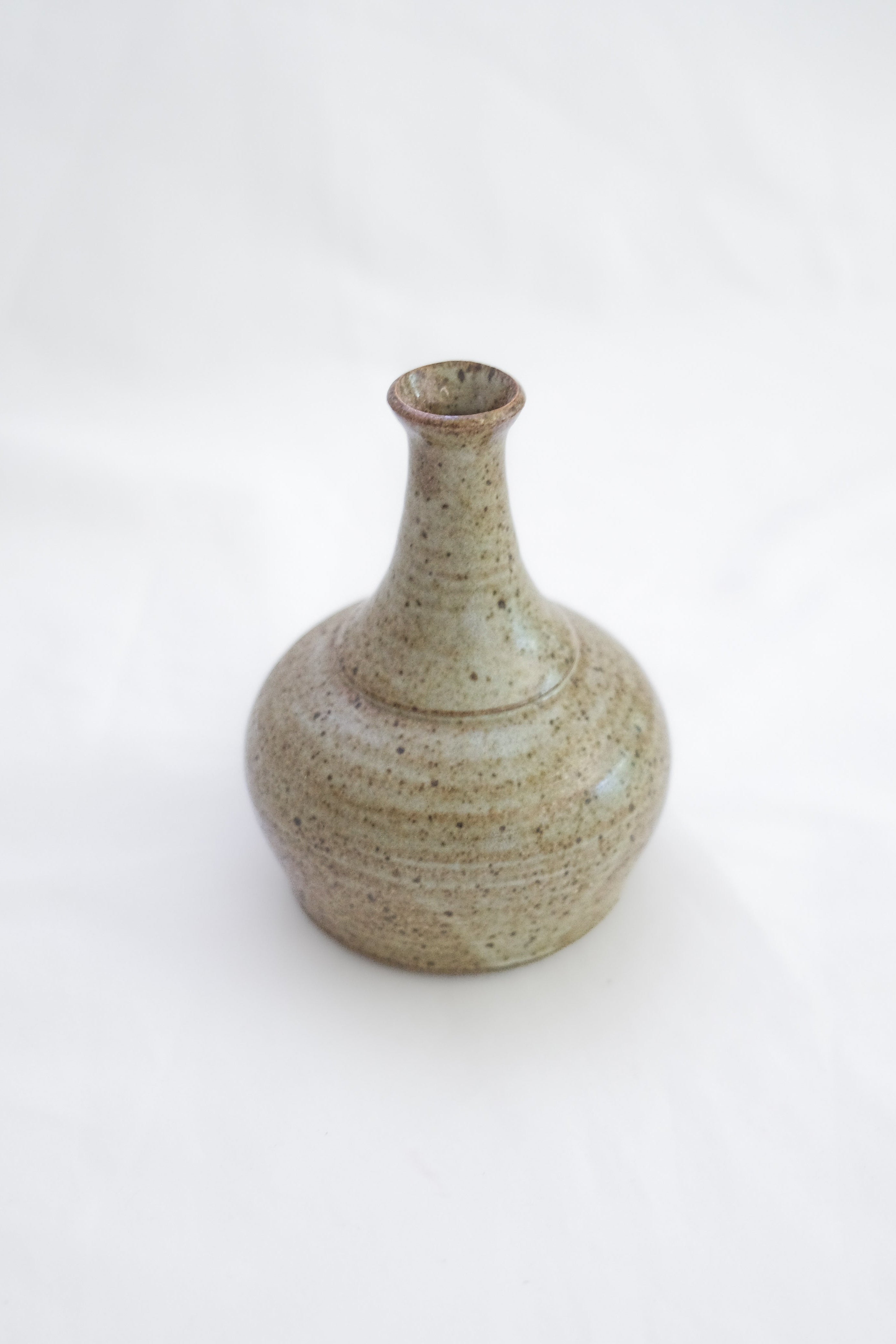PETIT VASE EN GRÈS BRUN/BEIGE
