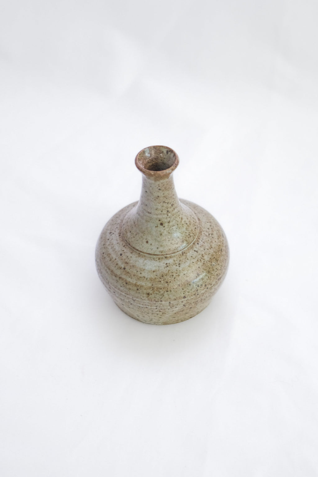 PETIT VASE EN GRÈS BRUN/BEIGE