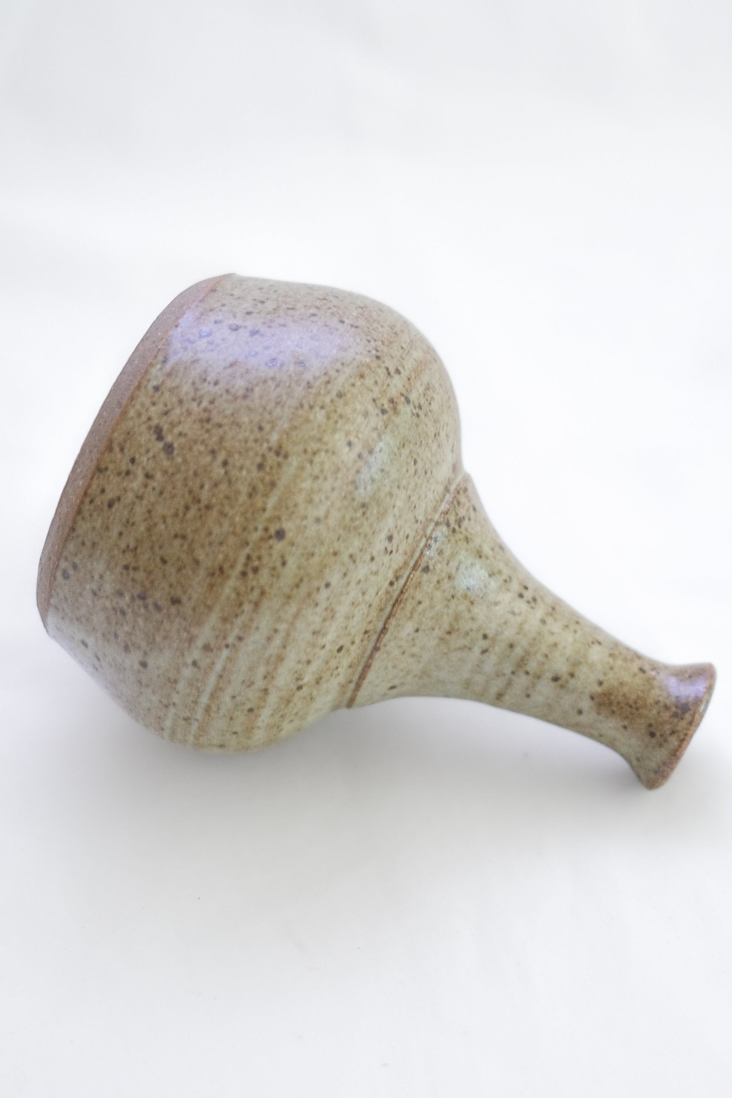 PETIT VASE EN GRÈS BRUN/BEIGE