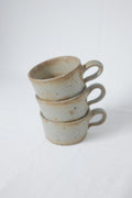 TRIO DE TASSES EN GRÈS GRIS/BRUN