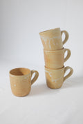 SET DE TASSES EN GRÈS BRUN/ORANGÉ