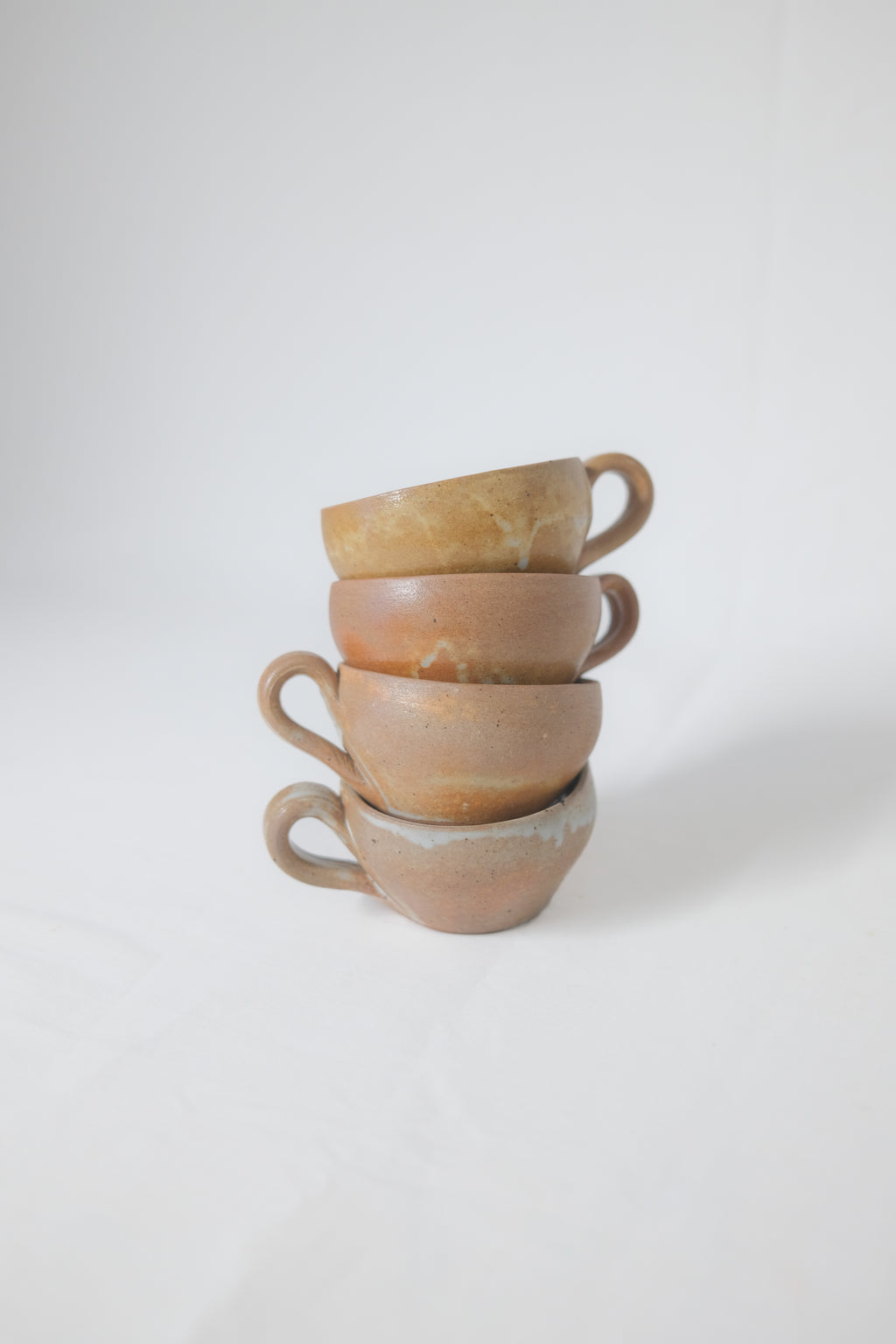SET DE TASSES EN GRÈS BRUN