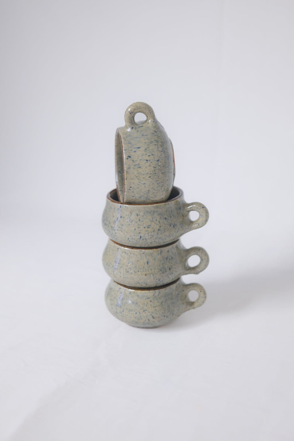 TASSES EN CÉRAMIQUE BEIGE/BLEU