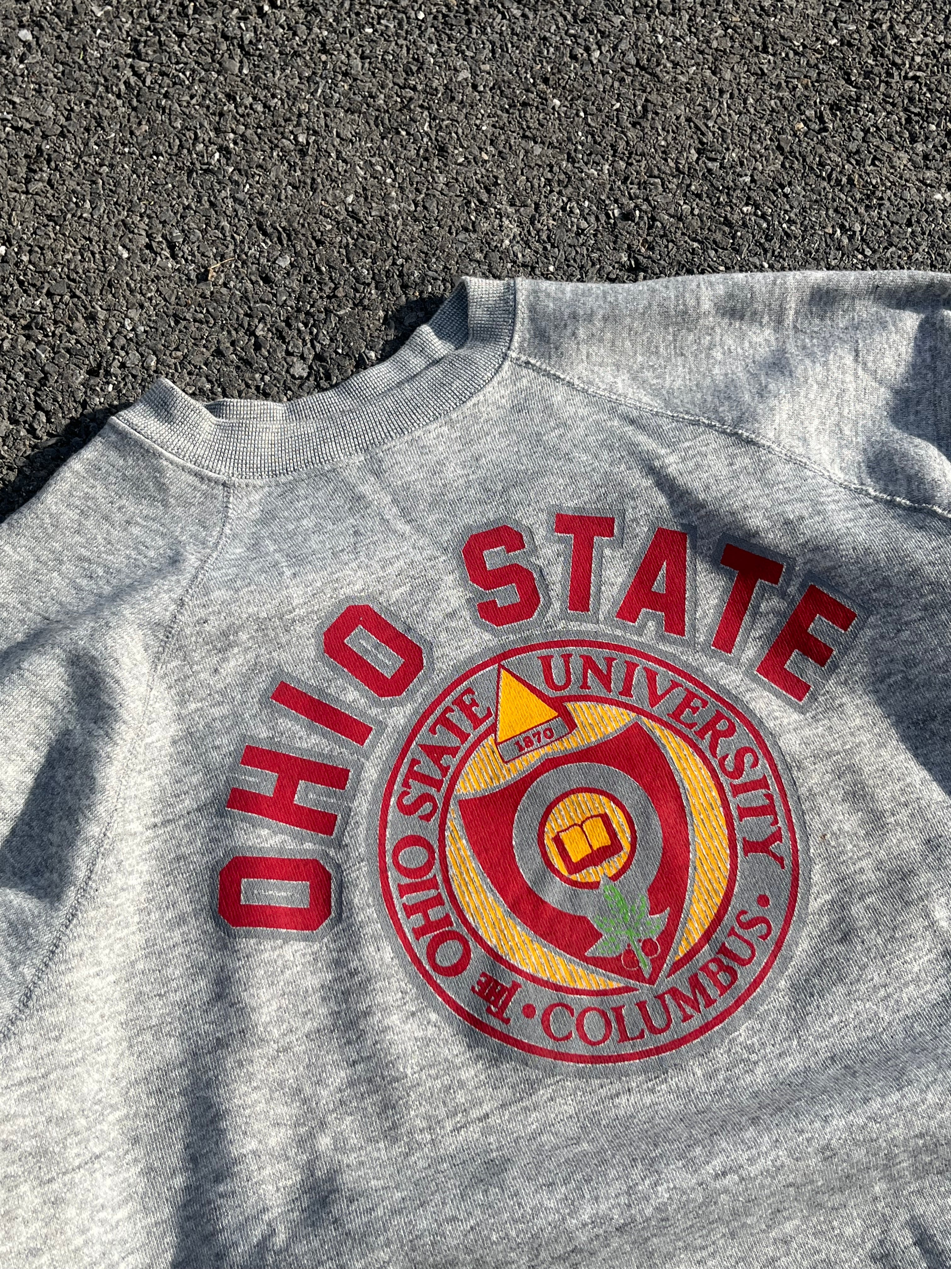 SWEAT GRIS TULTEX OHIO STATE MADE IN USA