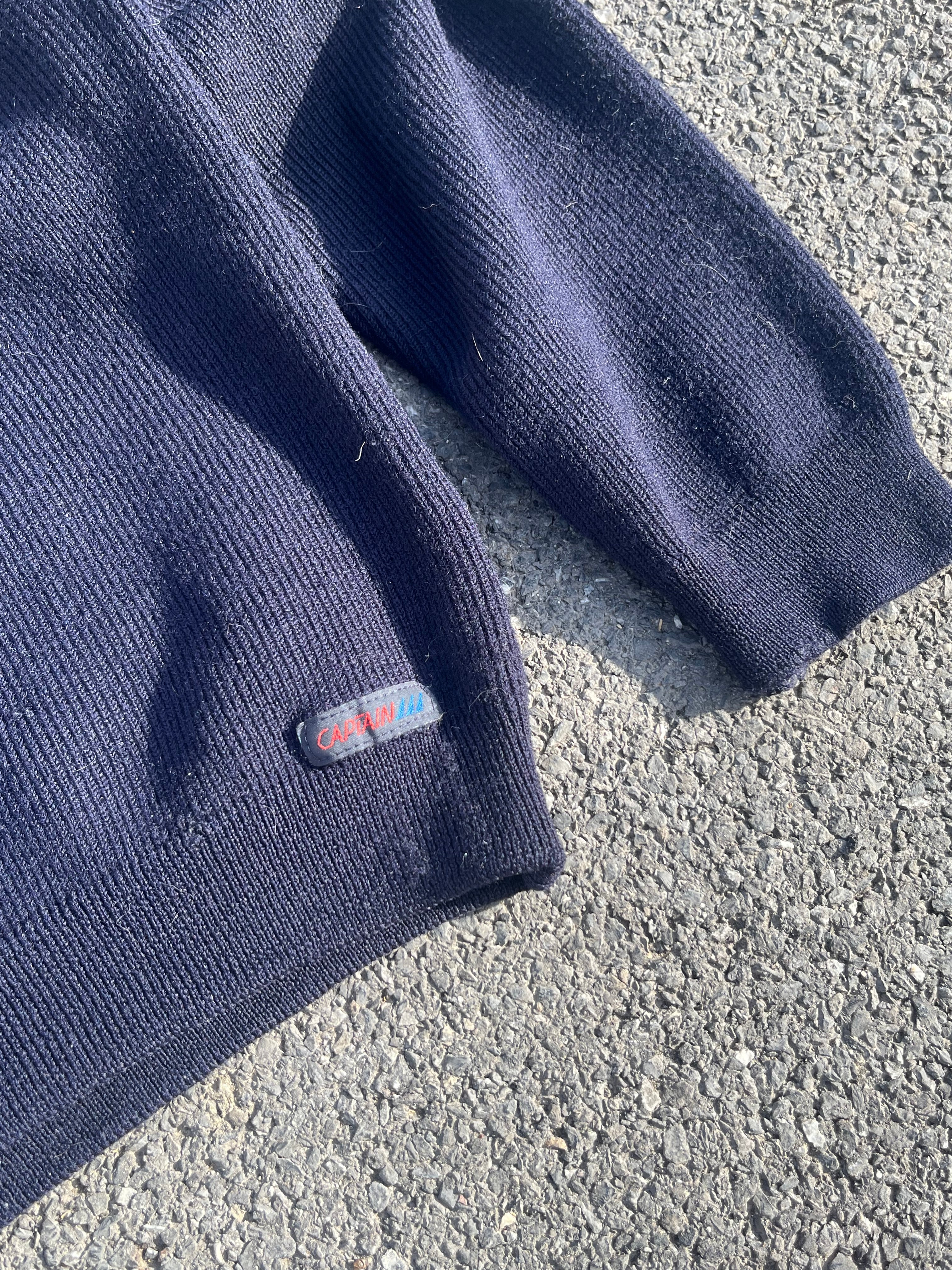 PULL EN LAINE BLEU MADE IN FRANCE