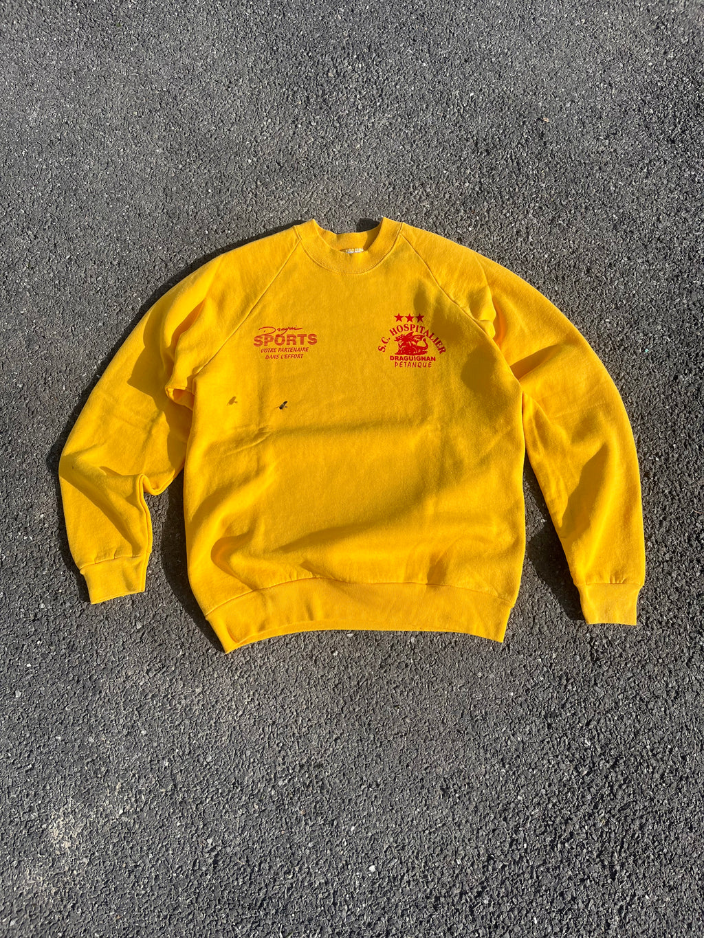 SWEAT D'ÉQUIPE DE PÉTANQUE JAUNE