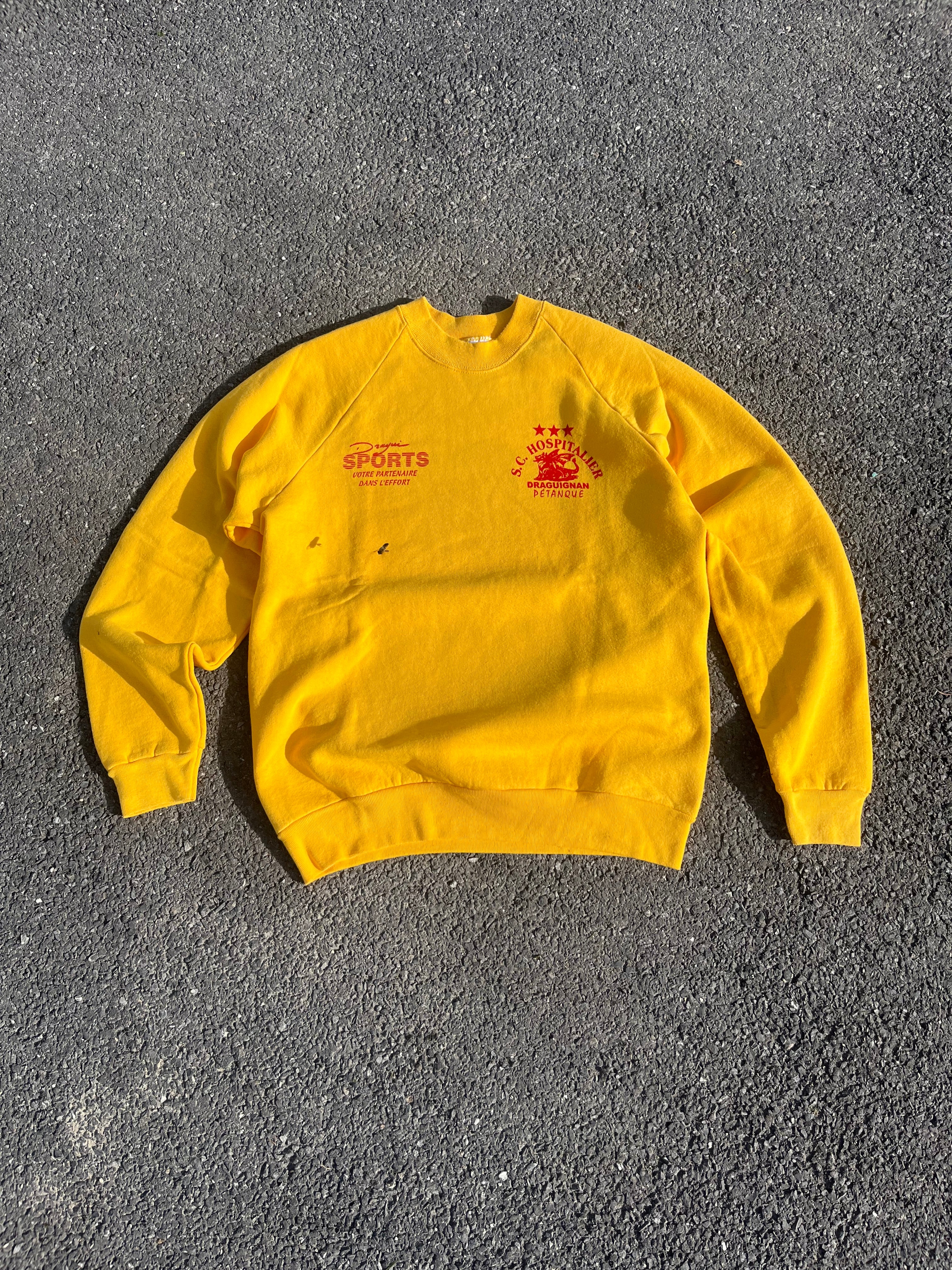 SWEAT D'ÉQUIPE DE PÉTANQUE JAUNE