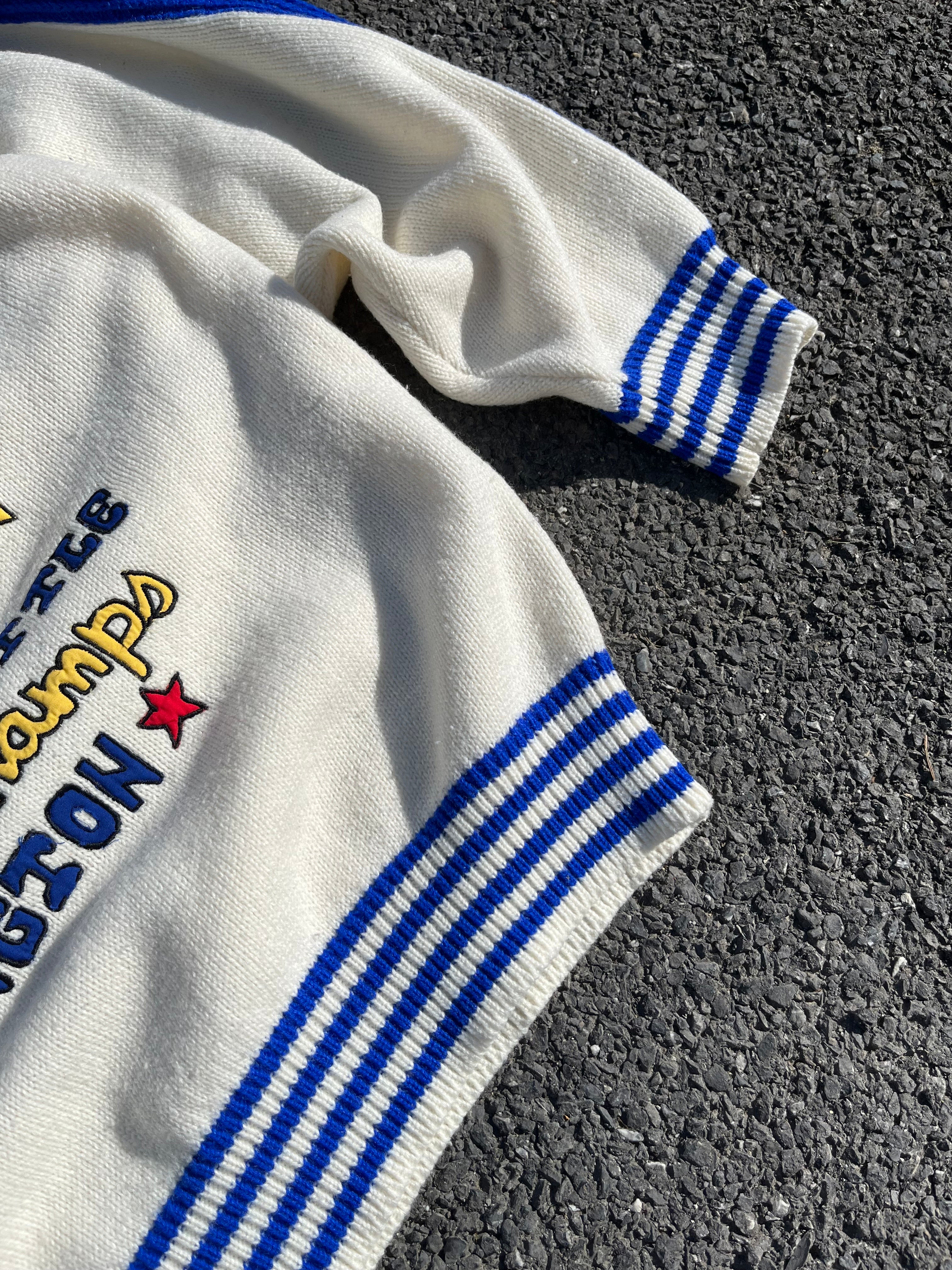 PULL EN LAINE DES WHITE BEARS BLANC ET BLEU
