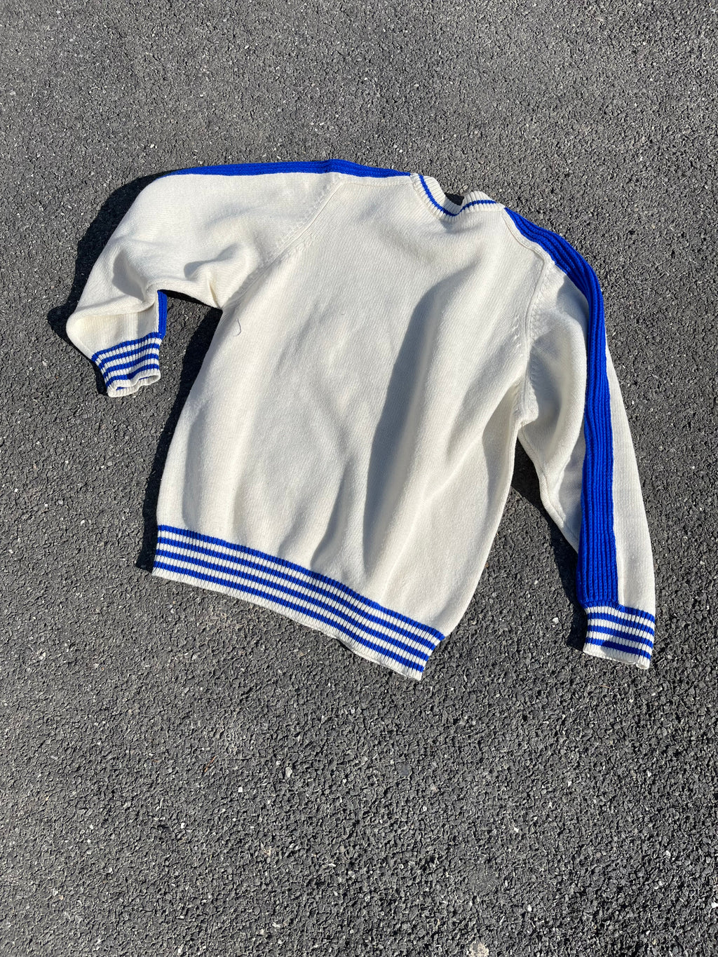PULL EN LAINE DES WHITE BEARS BLANC ET BLEU