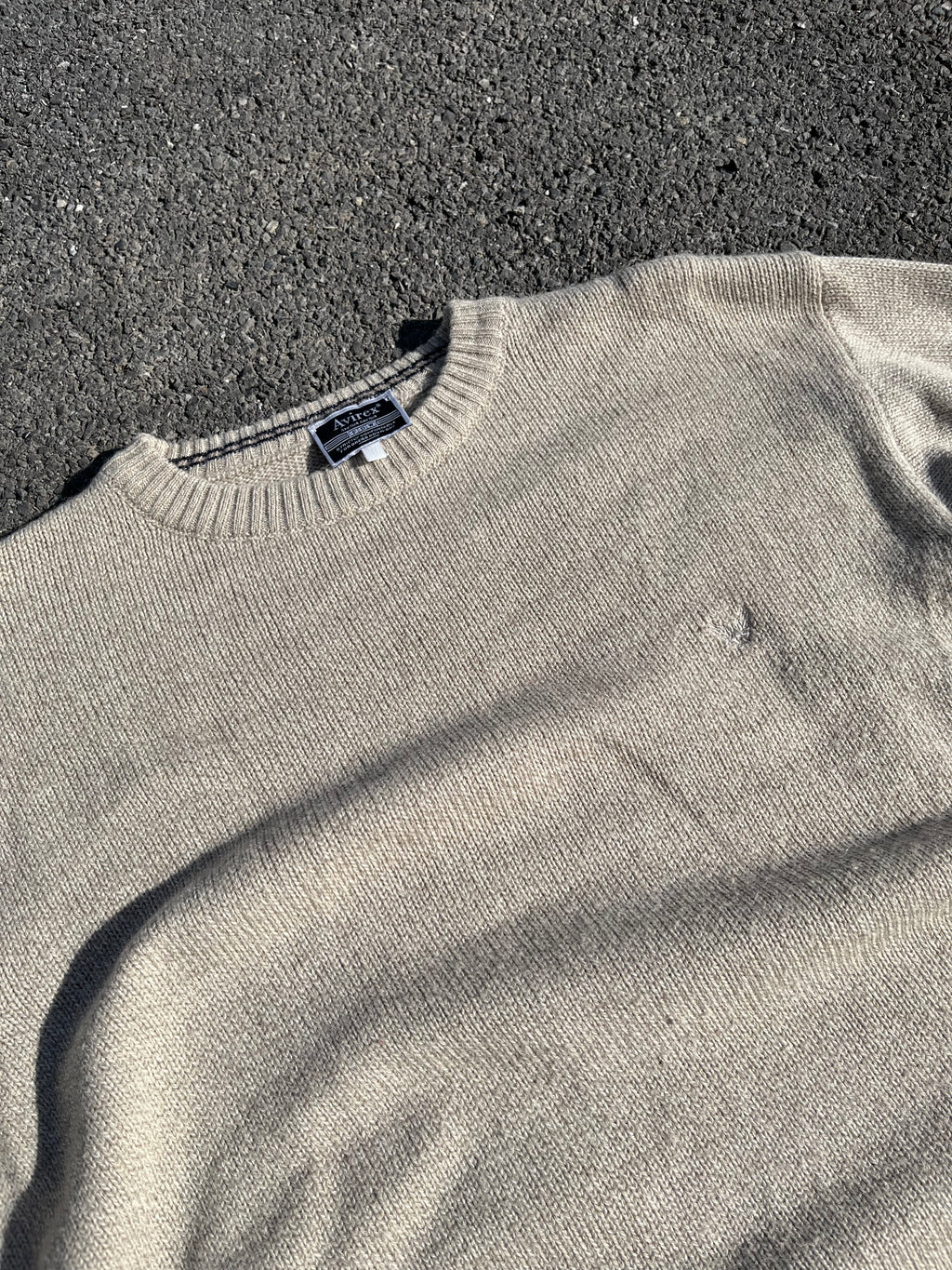 PULL EN LAINE AVIREX BEIGE