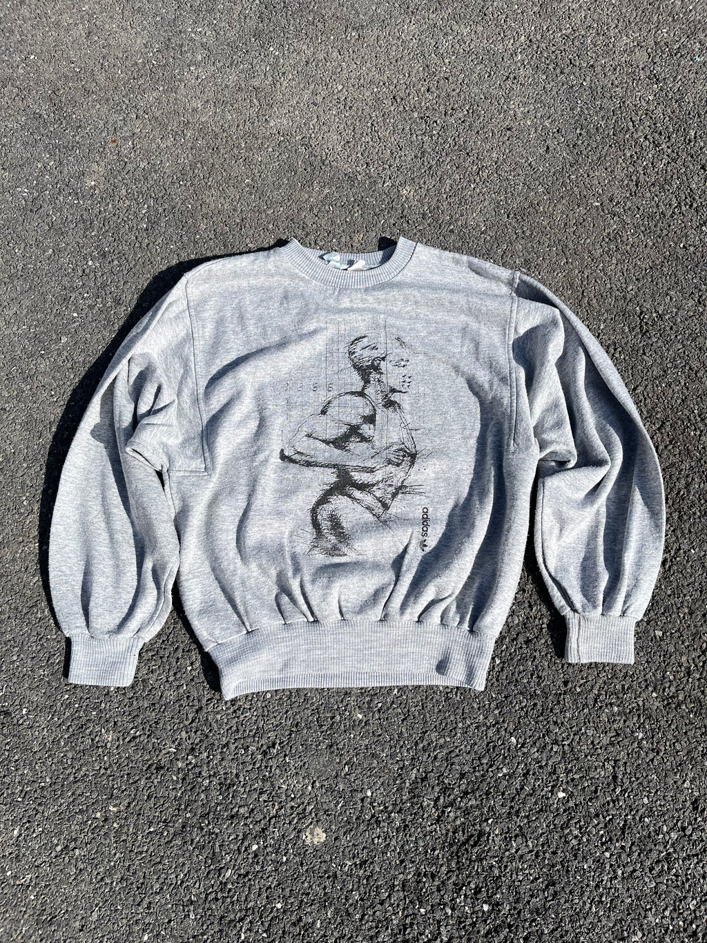 SWEAT GRIS ADIDAS MADE IN FRANCE