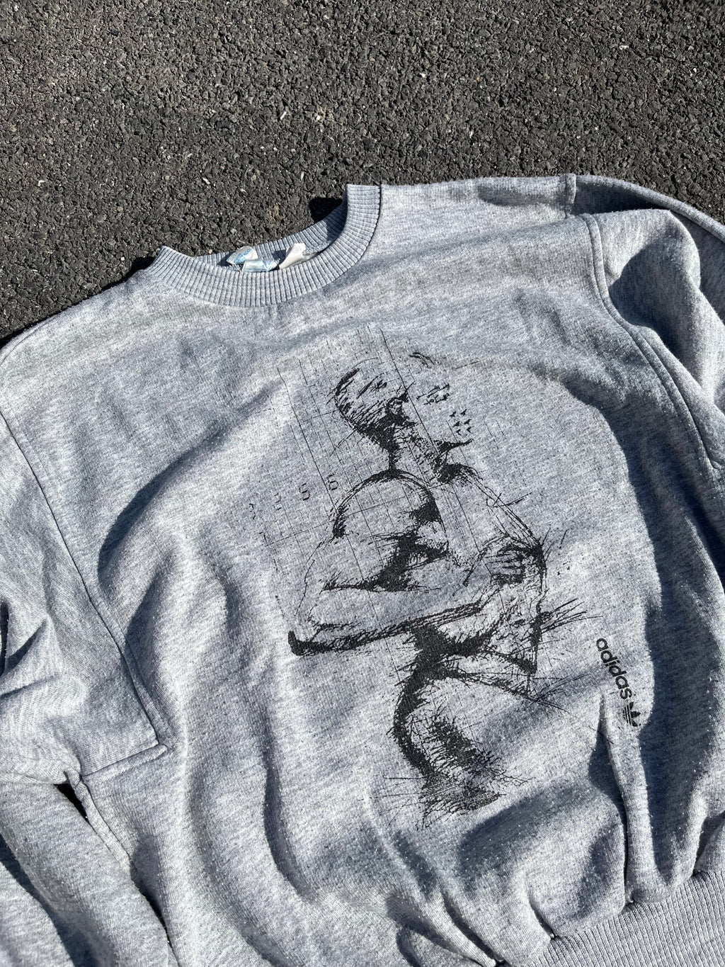 SWEAT GRIS ADIDAS MADE IN FRANCE