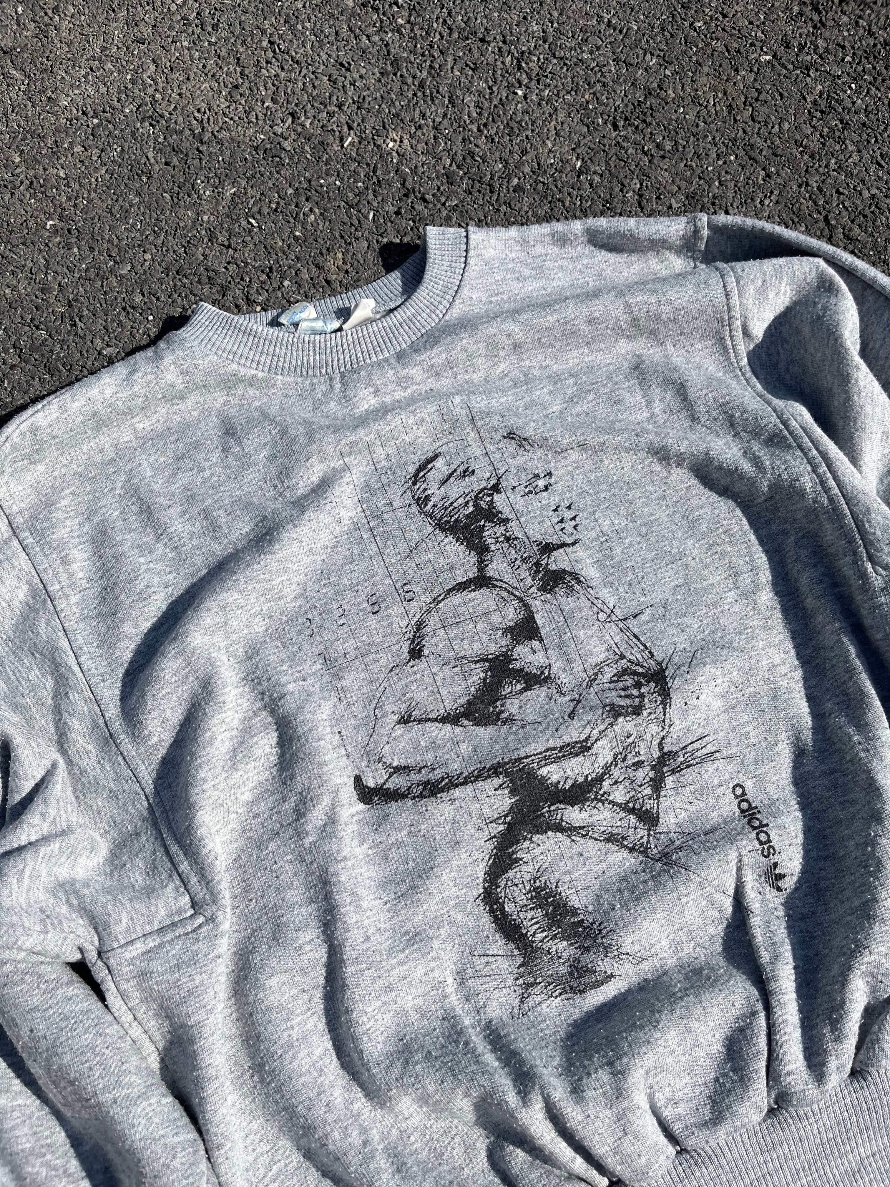 SWEAT GRIS ADIDAS MADE IN FRANCE