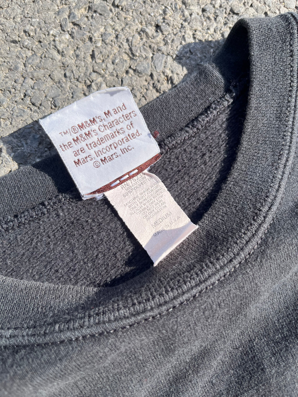 SWEAT M&M'S NOIR MADE IN USA