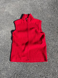 VESTE BENETTON SANS MANCHE ROUGE
