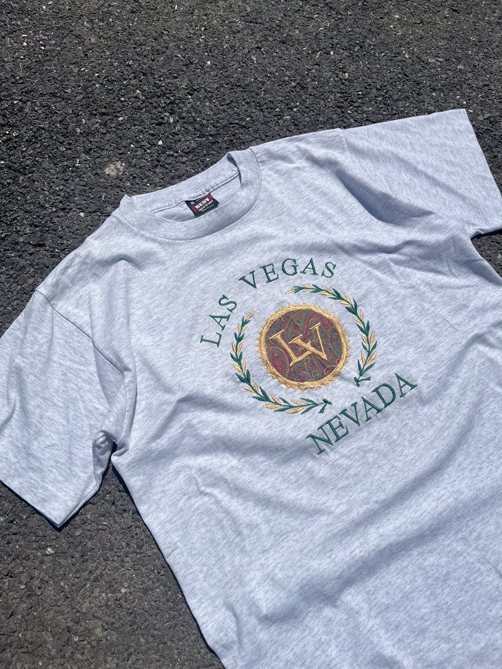T-SHIRT SOUVENIR GRIS LAS VEGAS MADE IN USA