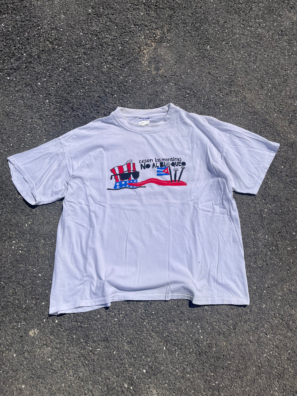 T-SHIRT GRAPHIQUE POLITIQUE BLANC