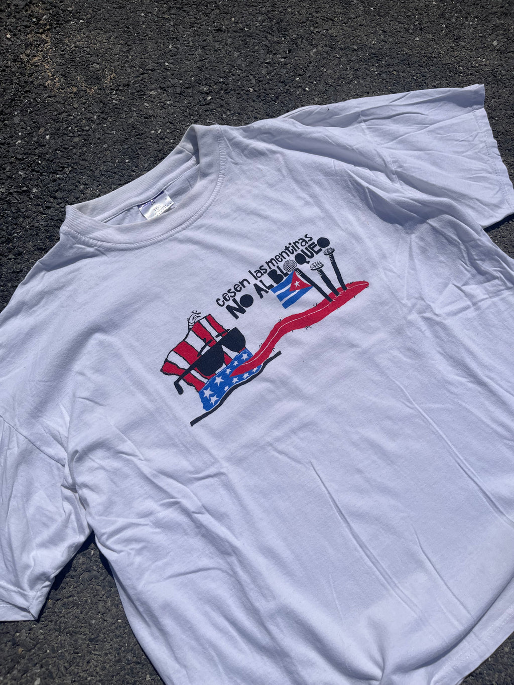 T-SHIRT GRAPHIQUE POLITIQUE BLANC