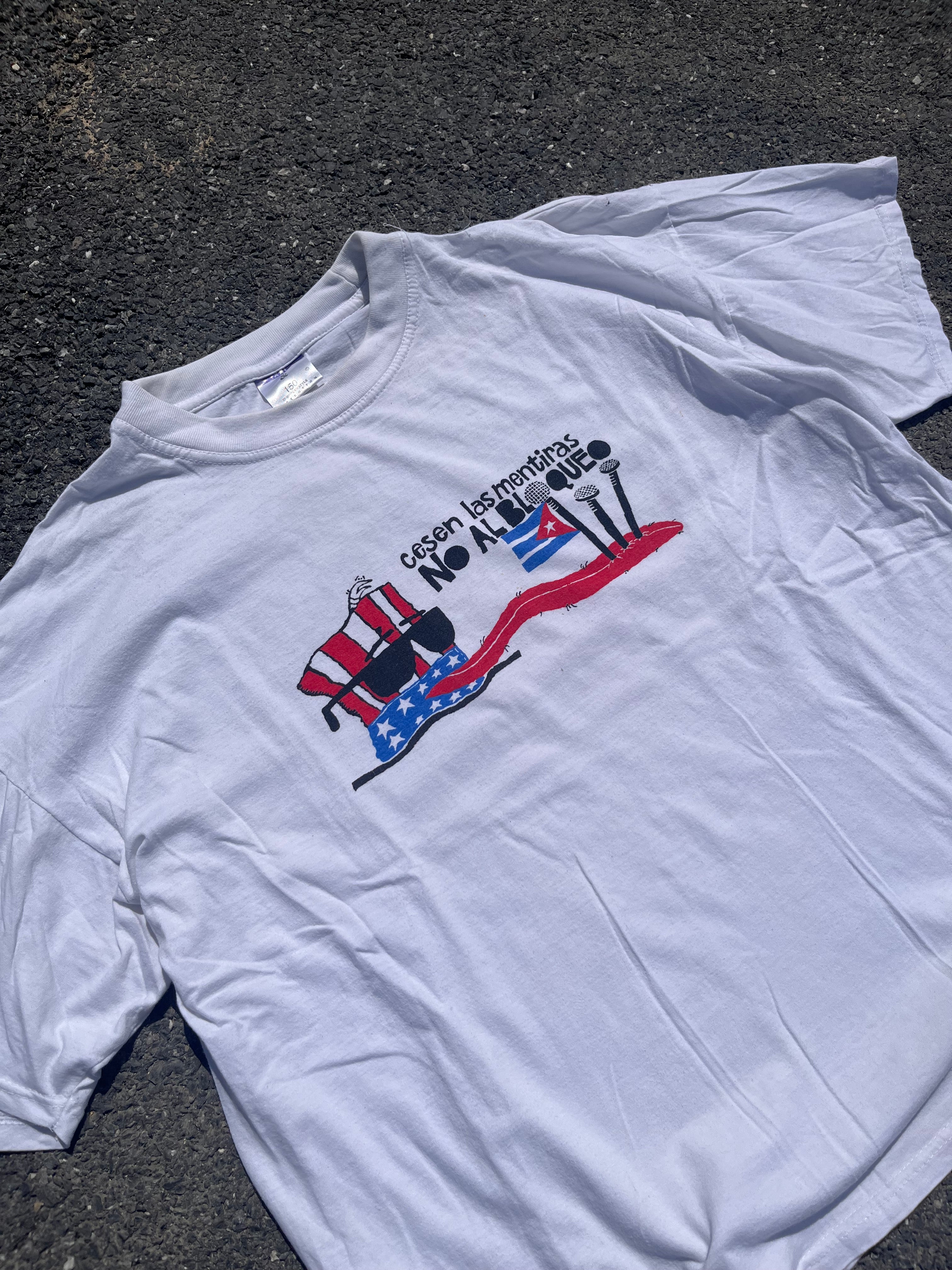 T-SHIRT GRAPHIQUE POLITIQUE BLANC