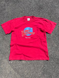 T-SHIRT PLANET HOLLYWOOD NEW YORK ROUGE