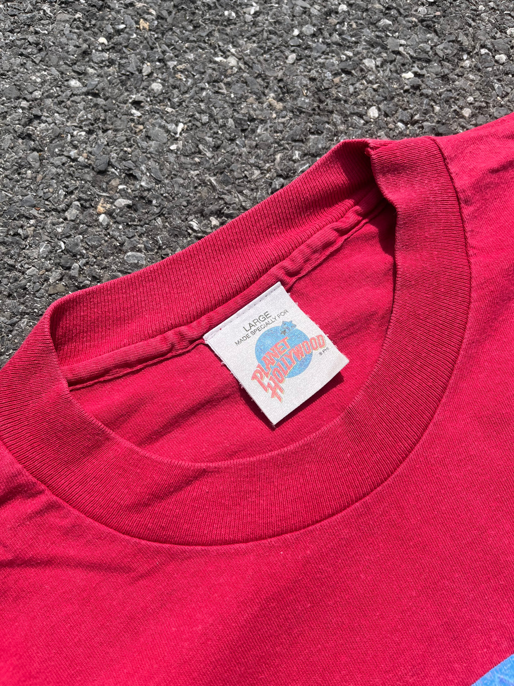 T-SHIRT PLANET HOLLYWOOD NEW YORK ROUGE