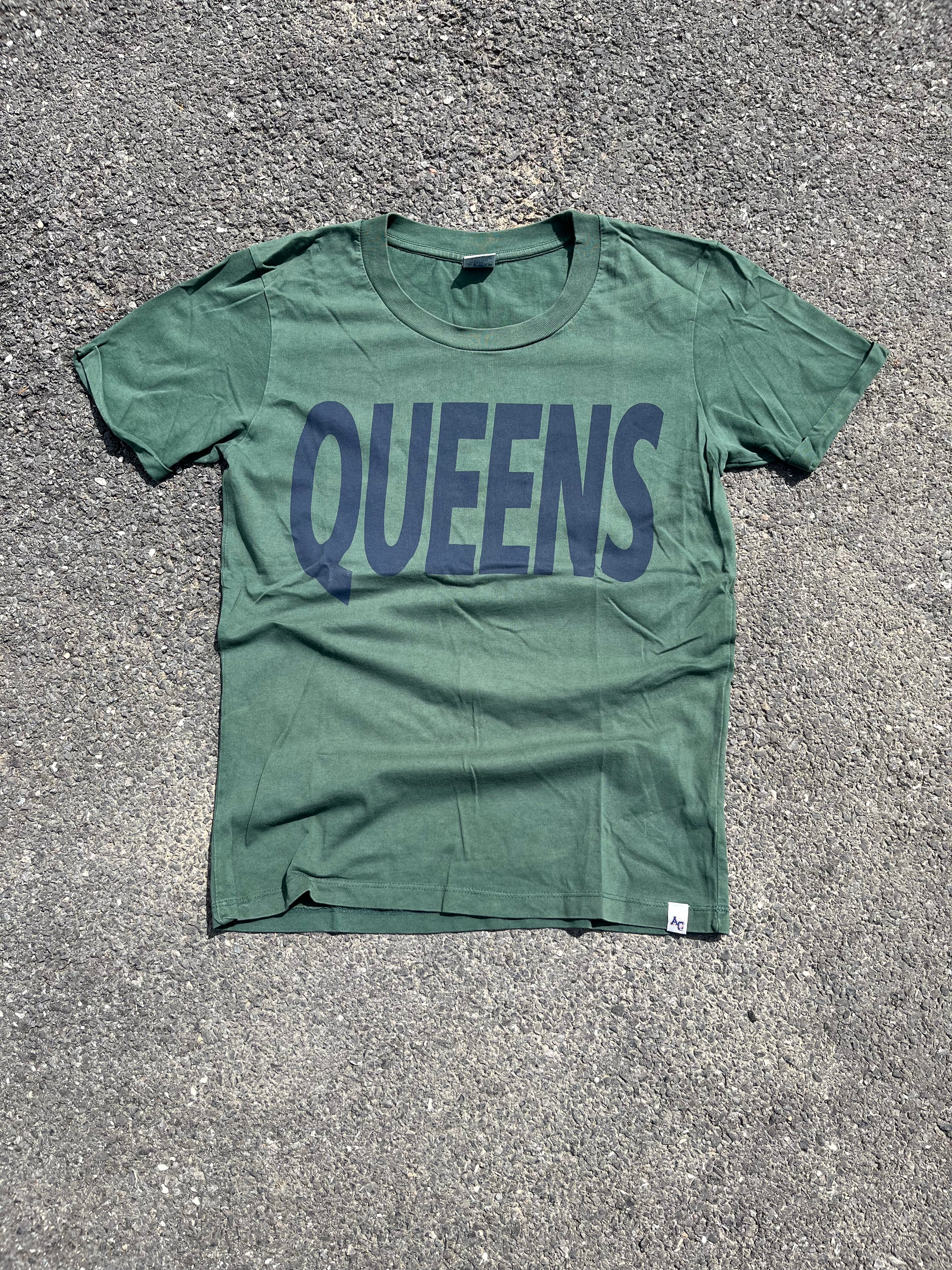 T-SHIRT "QUEENS" AMERICAN COLLEGE VERT