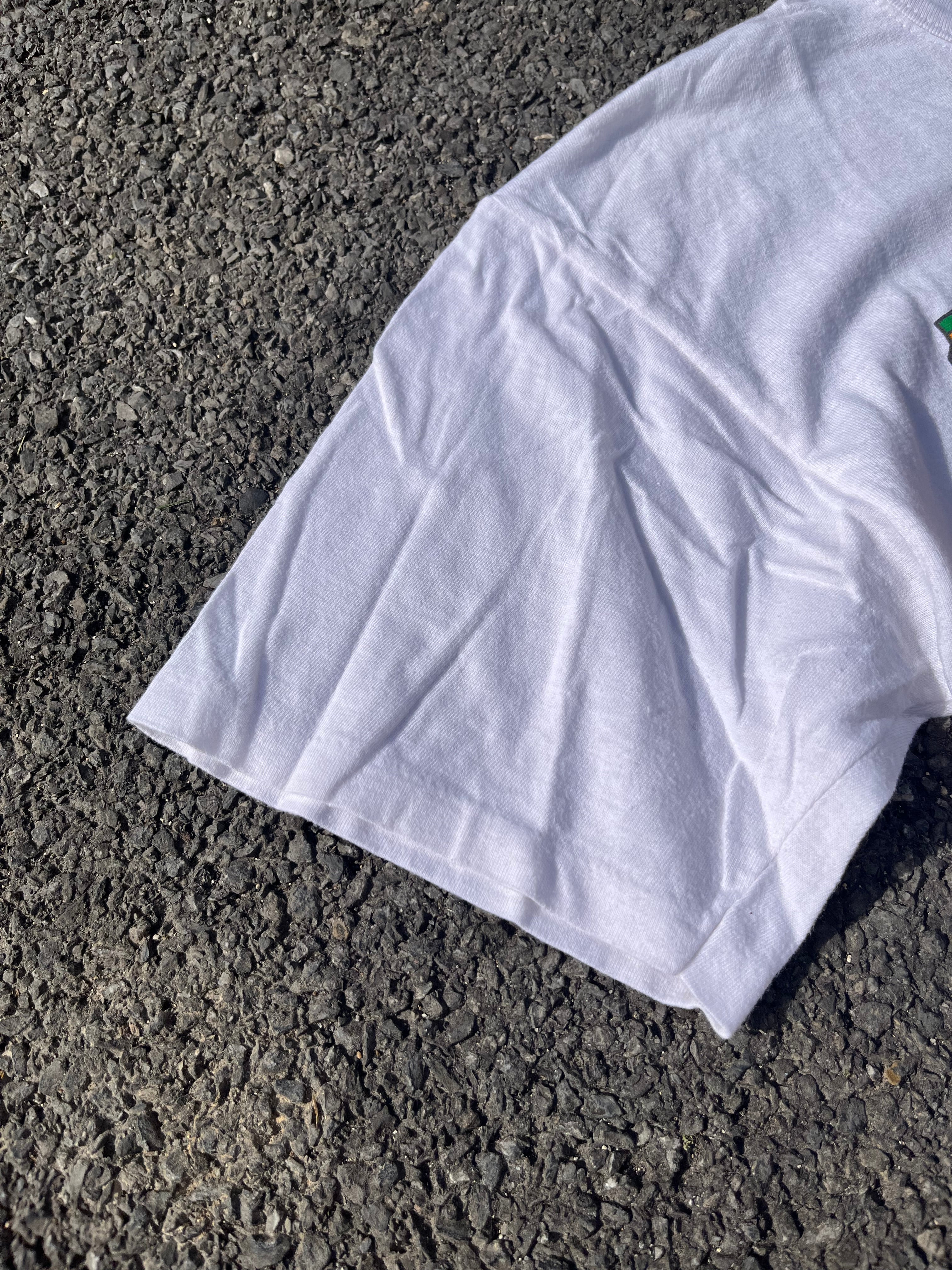 T-SHIRT GRAPHIQUE SINGLE STITCH HARLEM NY BLANC