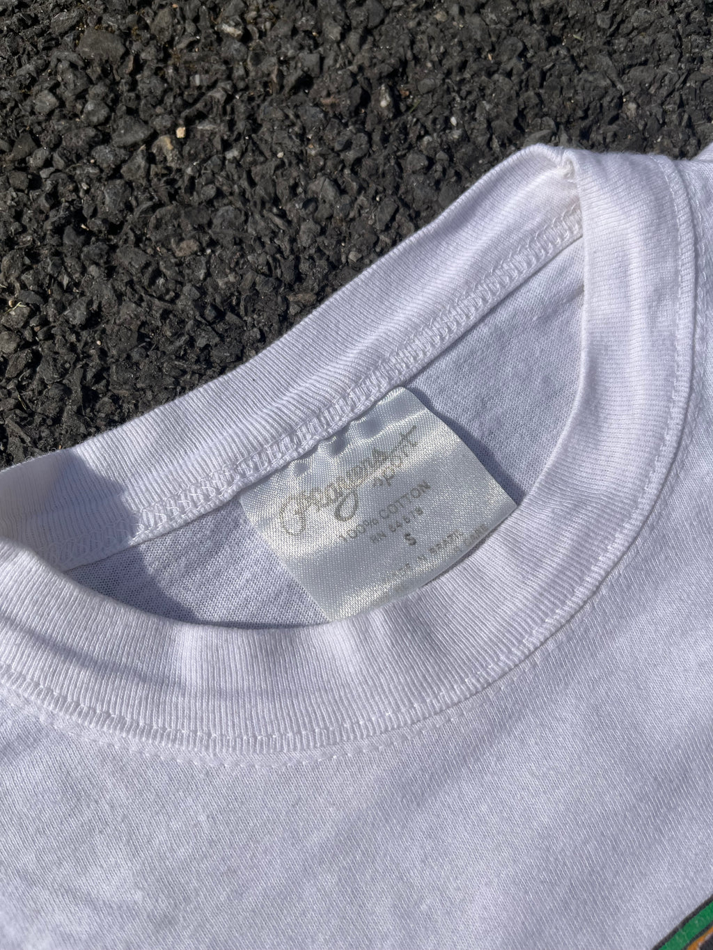 T-SHIRT GRAPHIQUE SINGLE STITCH HARLEM NY BLANC