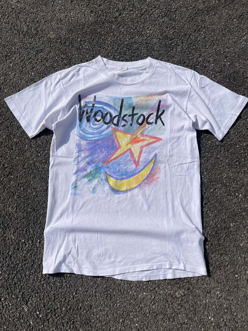 T-SHIRT WOODSTOCK ANNÉE 1980 SINGLE STITCH