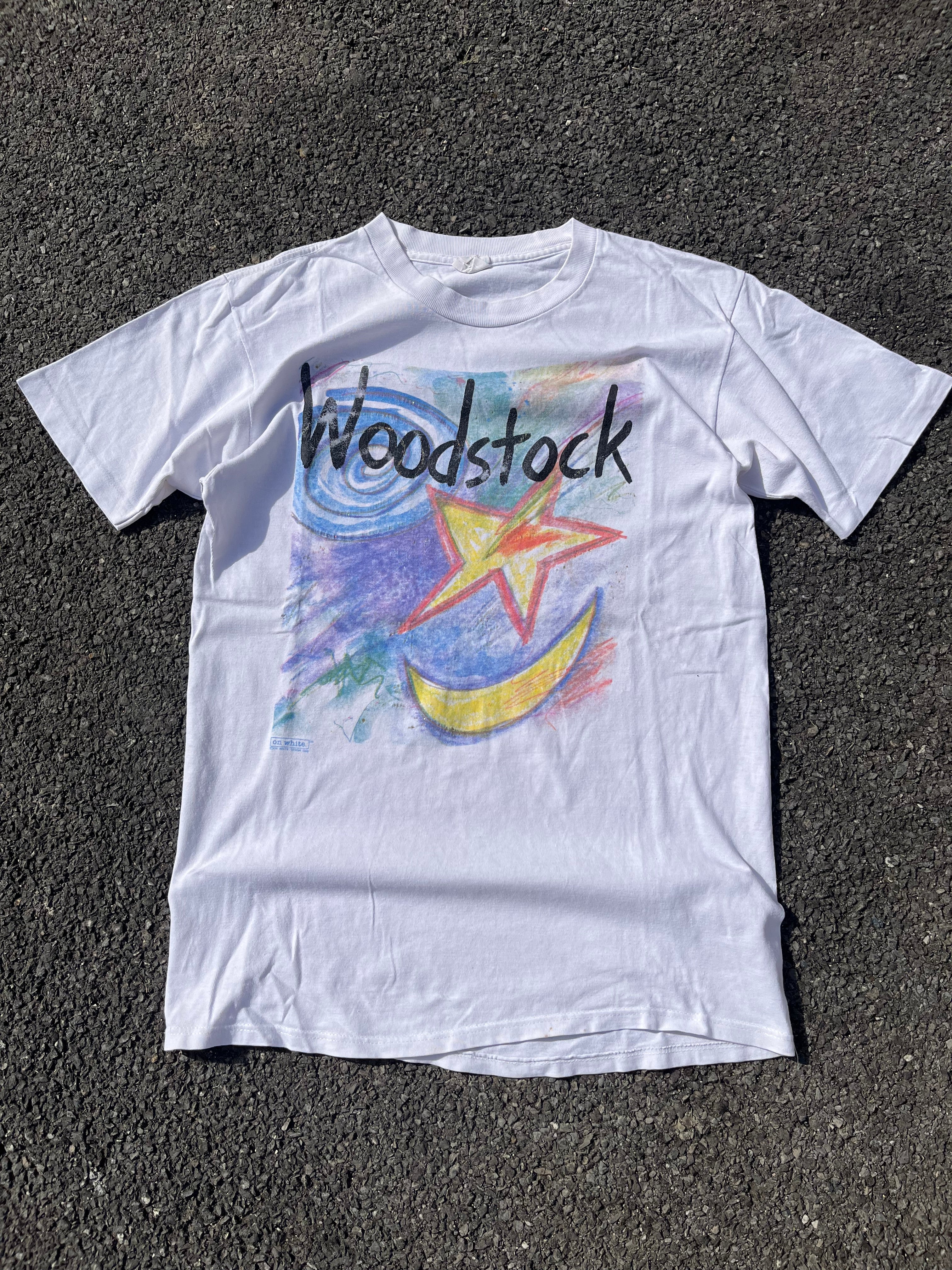 T-SHIRT WOODSTOCK ANNÉE 1980 SINGLE STITCH