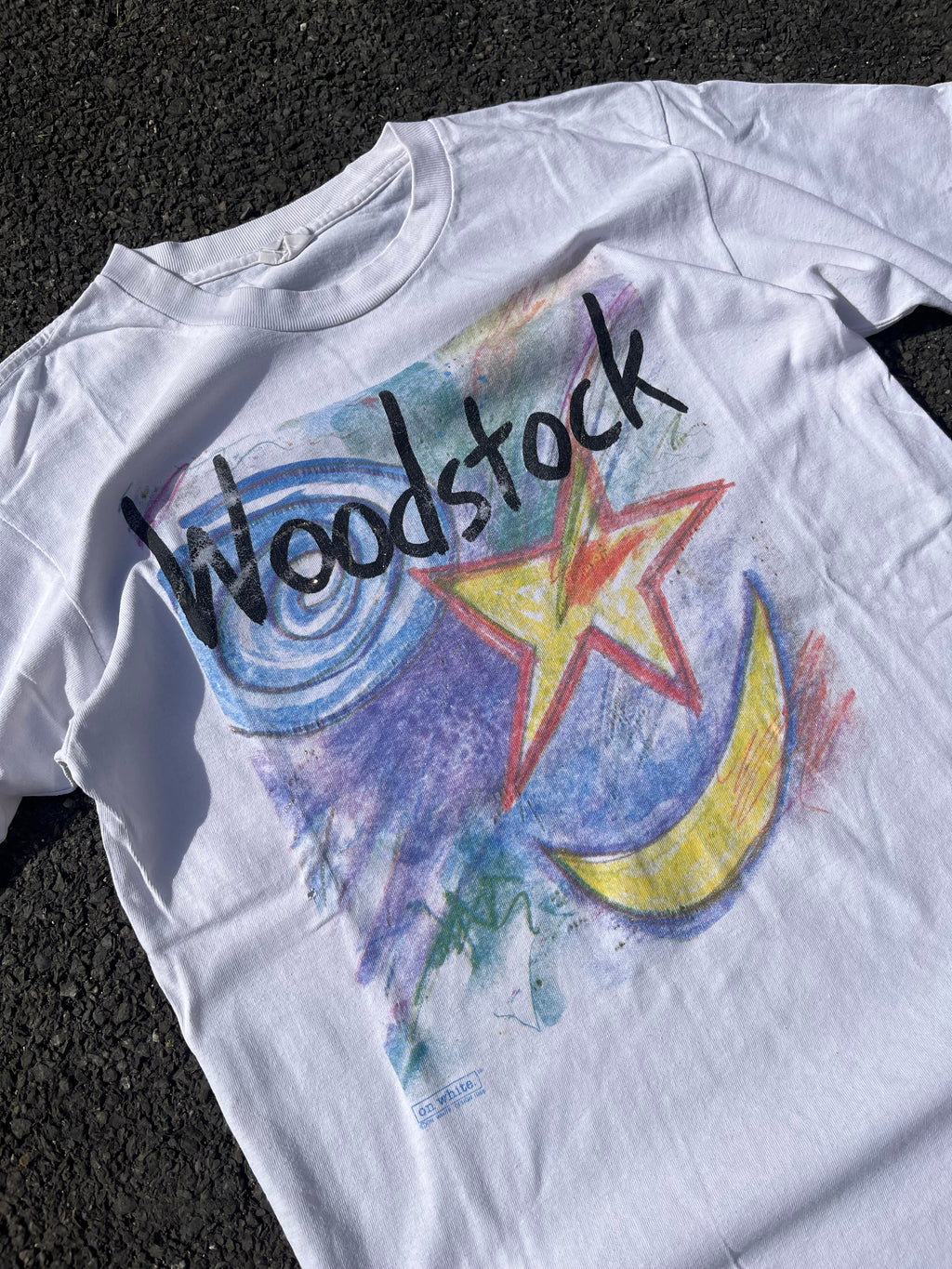 T-SHIRT WOODSTOCK ANNÉE 1980 SINGLE STITCH