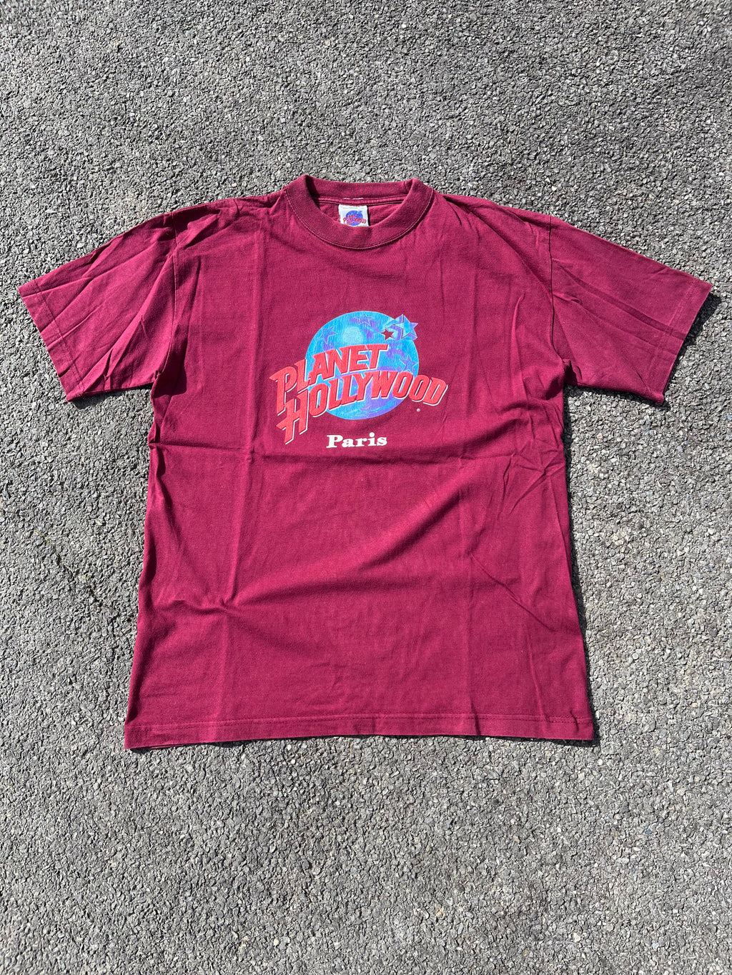 T-SHIRT PLANET HOLLYWOOD PARIS ANNÉE 1991 BORDEAUX
