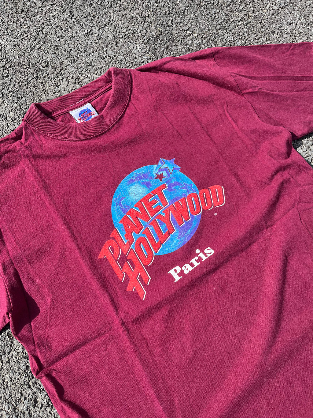 T-SHIRT PLANET HOLLYWOOD PARIS ANNÉE 1991 BORDEAUX