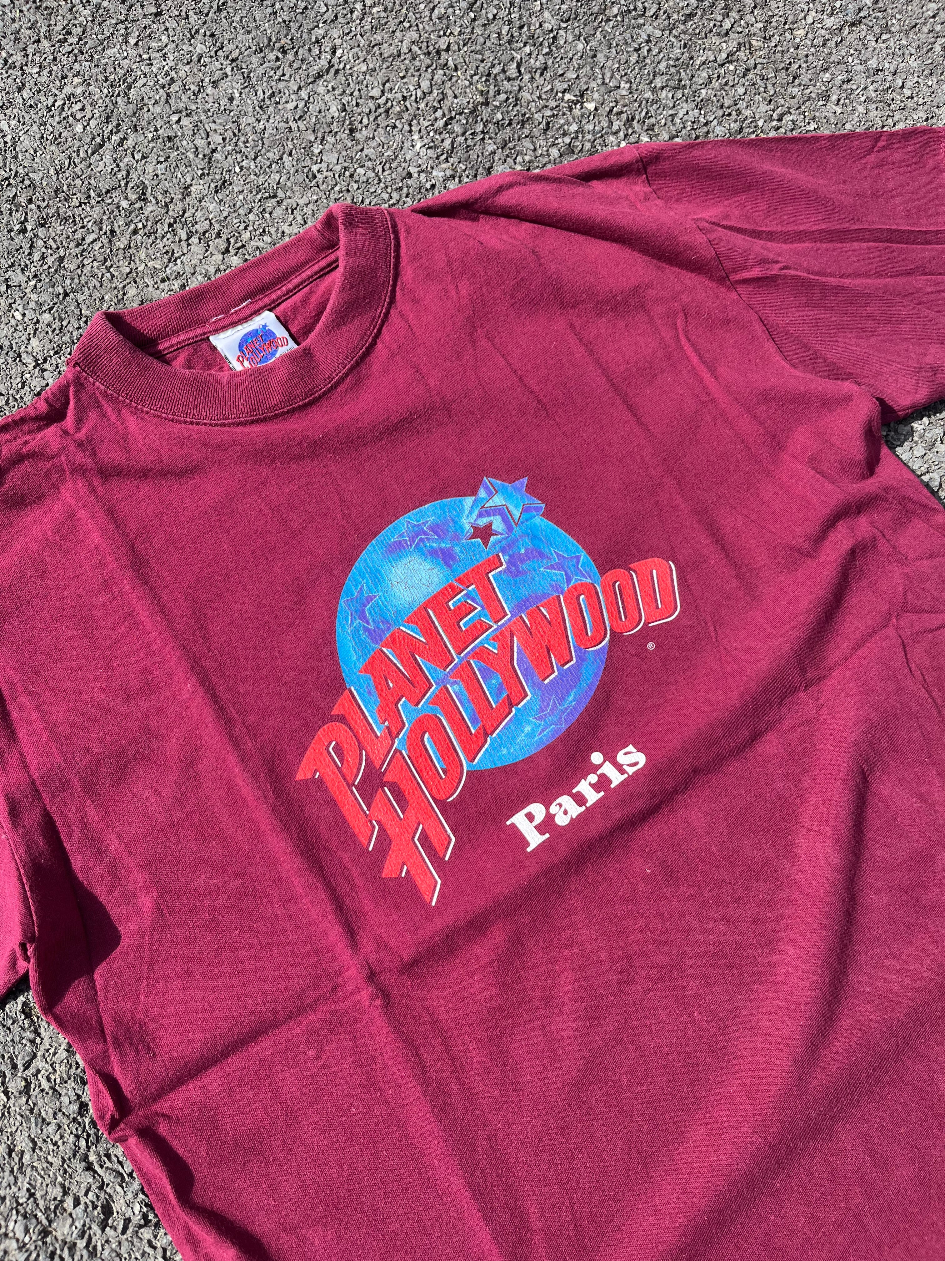 T-SHIRT PLANET HOLLYWOOD PARIS ANNÉE 1991 BORDEAUX